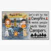 Personalized Doormat - Gift For Camping Lover - Let&#39;s Sit By The Campfire