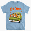 Personalized T-shirt - Gift For Cat Lover - Cat Mom Fall Truck