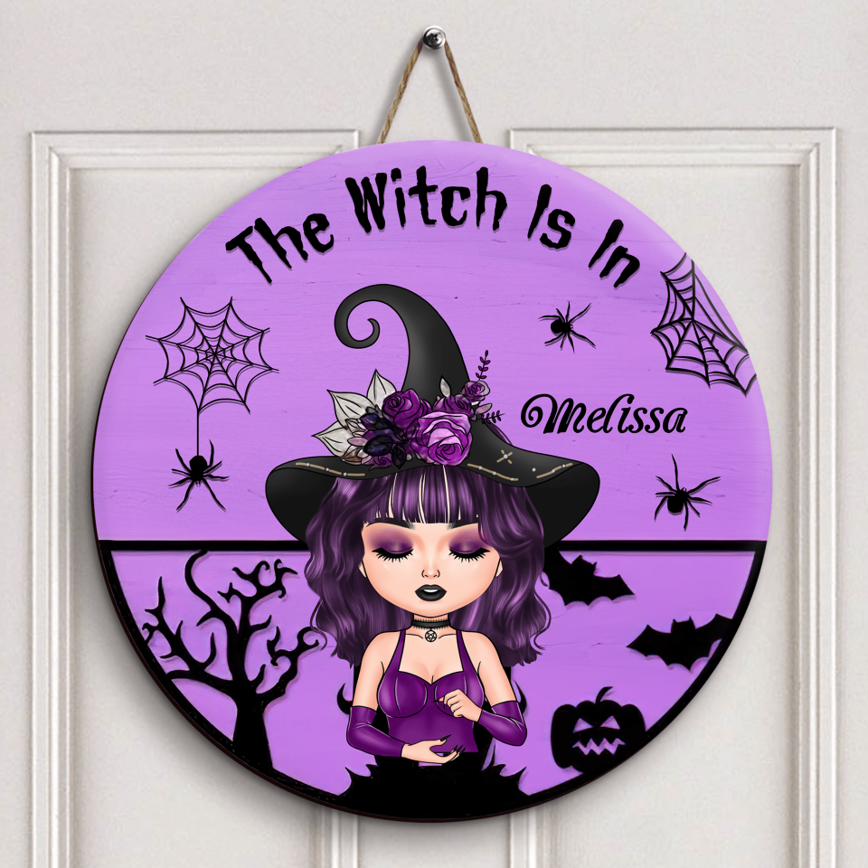 Personalized Door Sign - Gift For Witch - The Witch Is In