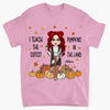 Personalized T-shirt - Gift For Teacher - I Teach The Cutest Pumpkins In The Land