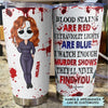 Personalized Tumbler - Gift For Halloween - Blood Stains Are Red Ultraviolet Lights Are Blue