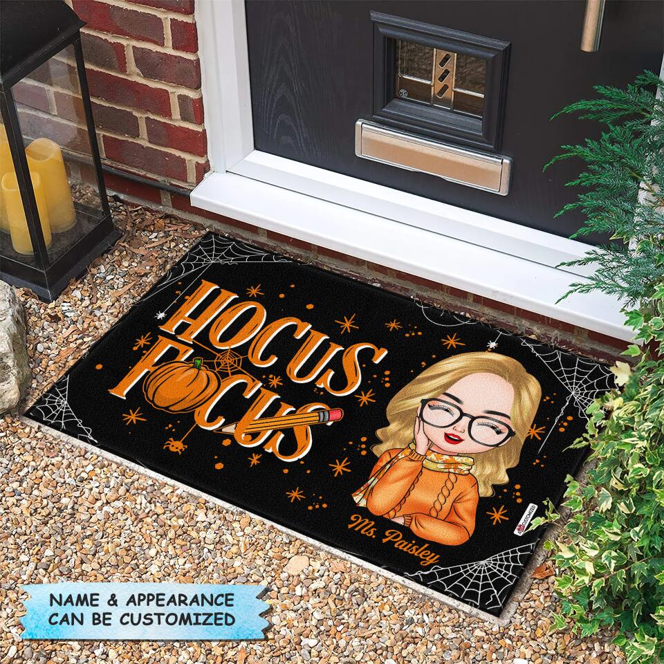 Personalized Doormat - Gift For Teacher - Hocus Focus
