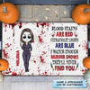 Personalized Doormat - Gift For Halloween - I Watch Enough Murder Shows They&#39;ll Never Find You