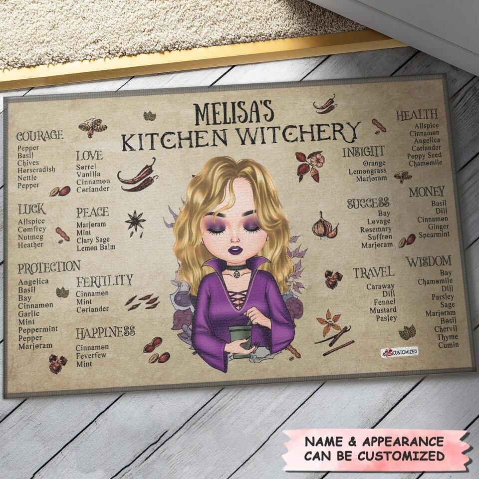 Personalized Doormat - Gift For Witch - Kitchen Witchery