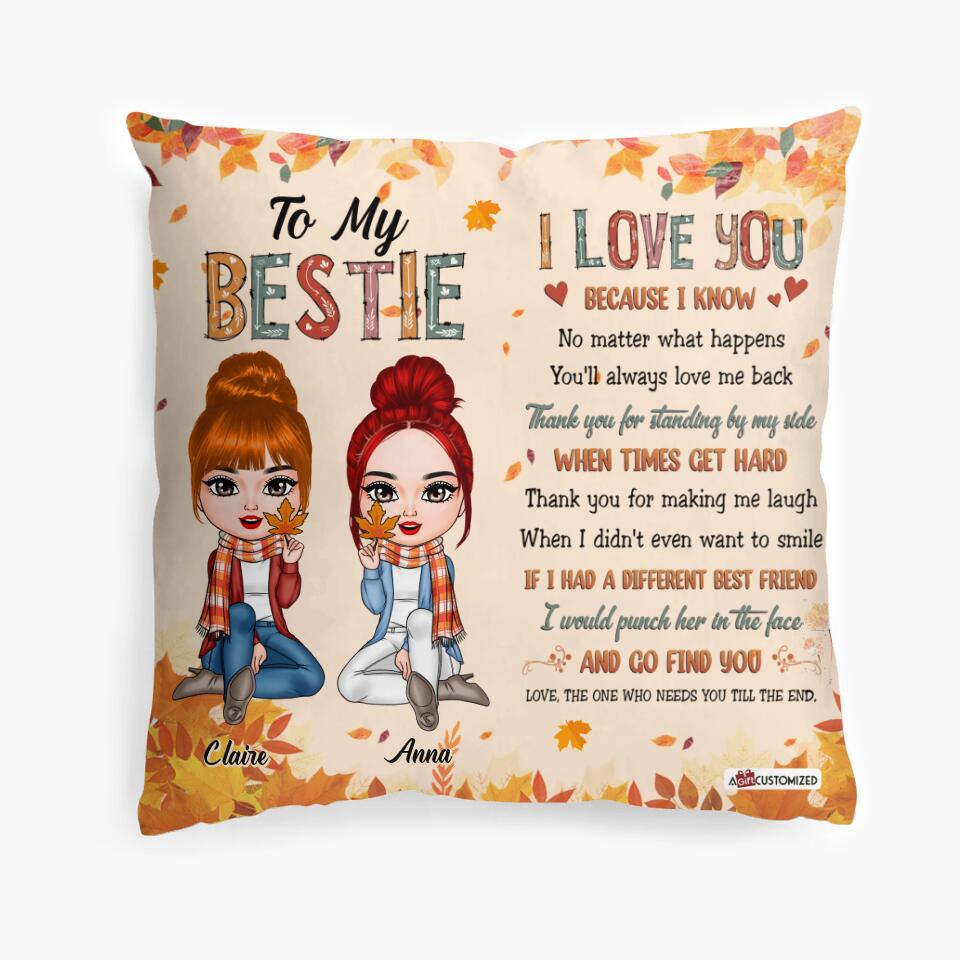 Personalized Pillow Case - Gift For Friend - To My Bestie