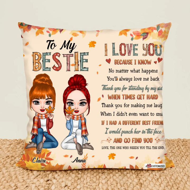 Personalized Pillow Case - Gift For Friend - To My Bestie