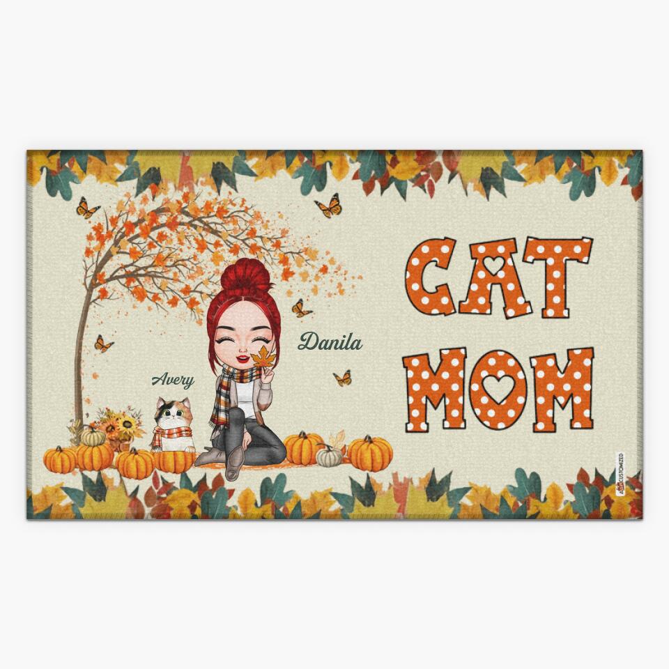 Personalized Doormat - Gift For Cat Lover - Cat Mom