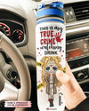 Personalized Water Tracker Bottle - Gift For Halloween - This Is My True Crime