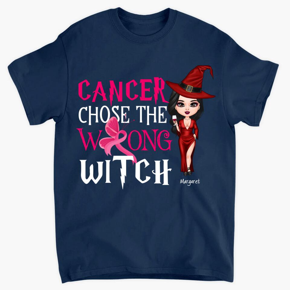 Personalized T-shirt - Gift For BG Fighter - Cancer Chose The Wrong Witch