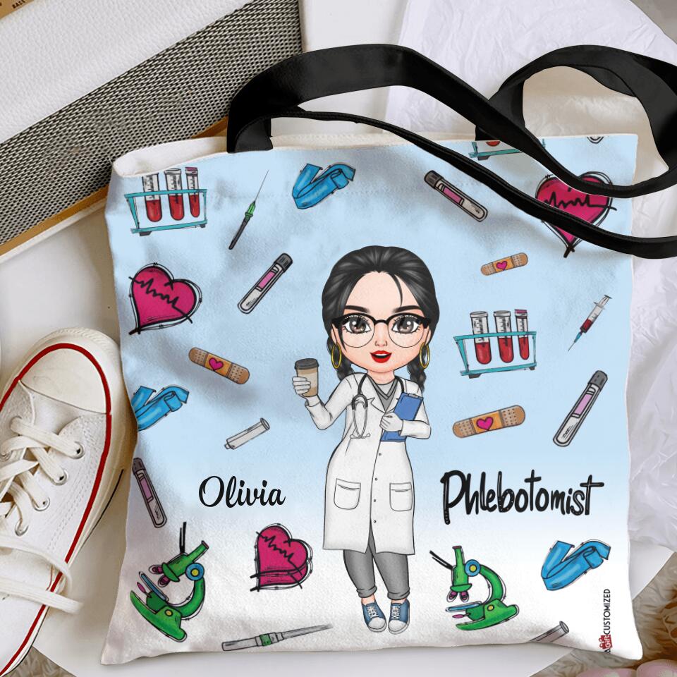 Personalized Tote Bag - Gift For Phlebotomist - Being A Phlebotomist