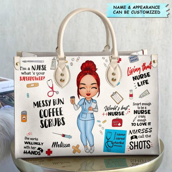 Personalized Leather Bag - Gift For Nurse - World's Best Nurse