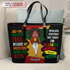 Personalized Leather Bucket Bag - Gift For Black Woman - Juneteenth 1865 Because My Ancestors Weren&#39;t Free In 1776
