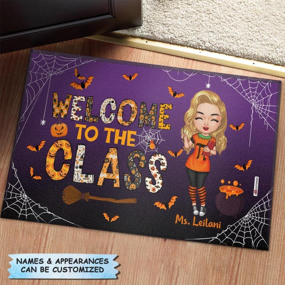 Personalized Doormat - Gift For Teacher - Welcome To The Class Halloween