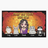 Personalized Doormat - Gift For Witch - Crazy Cat Witch