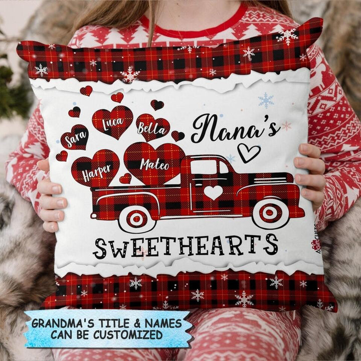 Personalized Pillow Case - Gift For Grandma - Grandma's Sweethearts