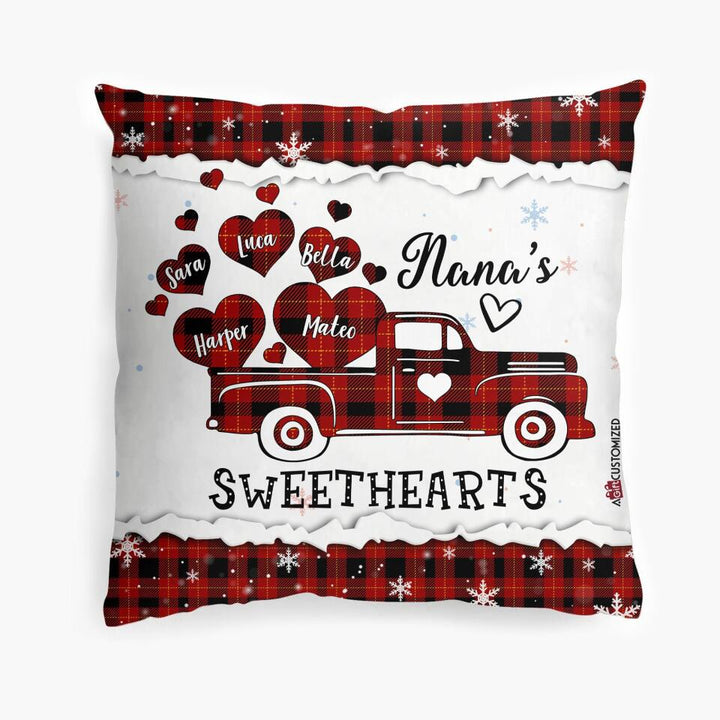 Personalized Pillow Case - Gift For Grandma - Grandma's Sweethearts