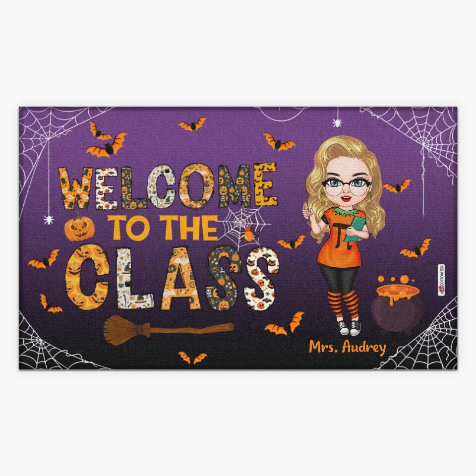 Personalized Doormat - Gift For Teacher - Welcome To The Class Halloween