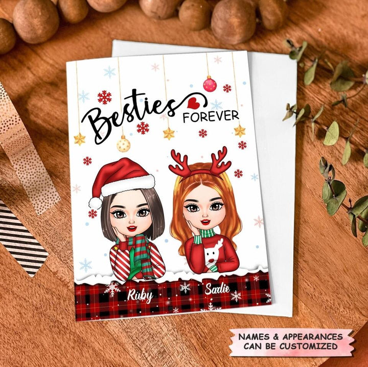 Personalized Greeting Card - Gift For Friend - Besties Forever