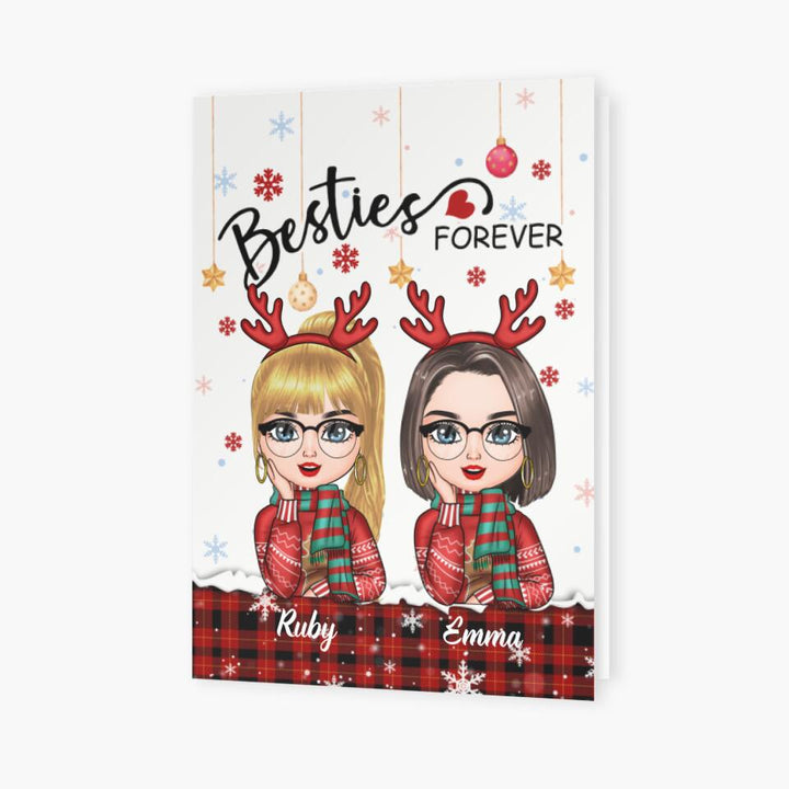 Personalized Greeting Card - Gift For Friend - Besties Forever