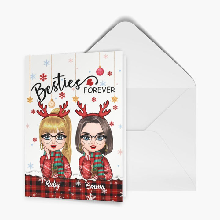 Personalized Greeting Card - Gift For Friend - Besties Forever