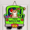 Personalized Door Sign - Gift For Cat Lover - Welcome To Our House
