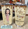Personalized Tumbler - Gift For Nurse - Coffee, Scrubs And Rubber Gloves