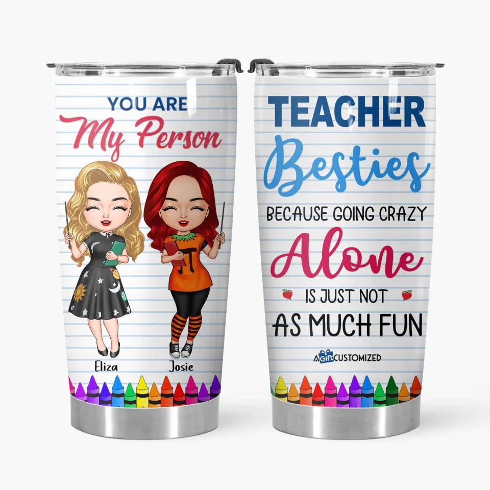 Personalized Tumbler - Gift For Teacher - Teacher Besties