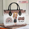 Personalized Leather Bag - Gift For Family Resource Coordinator - Love My Job