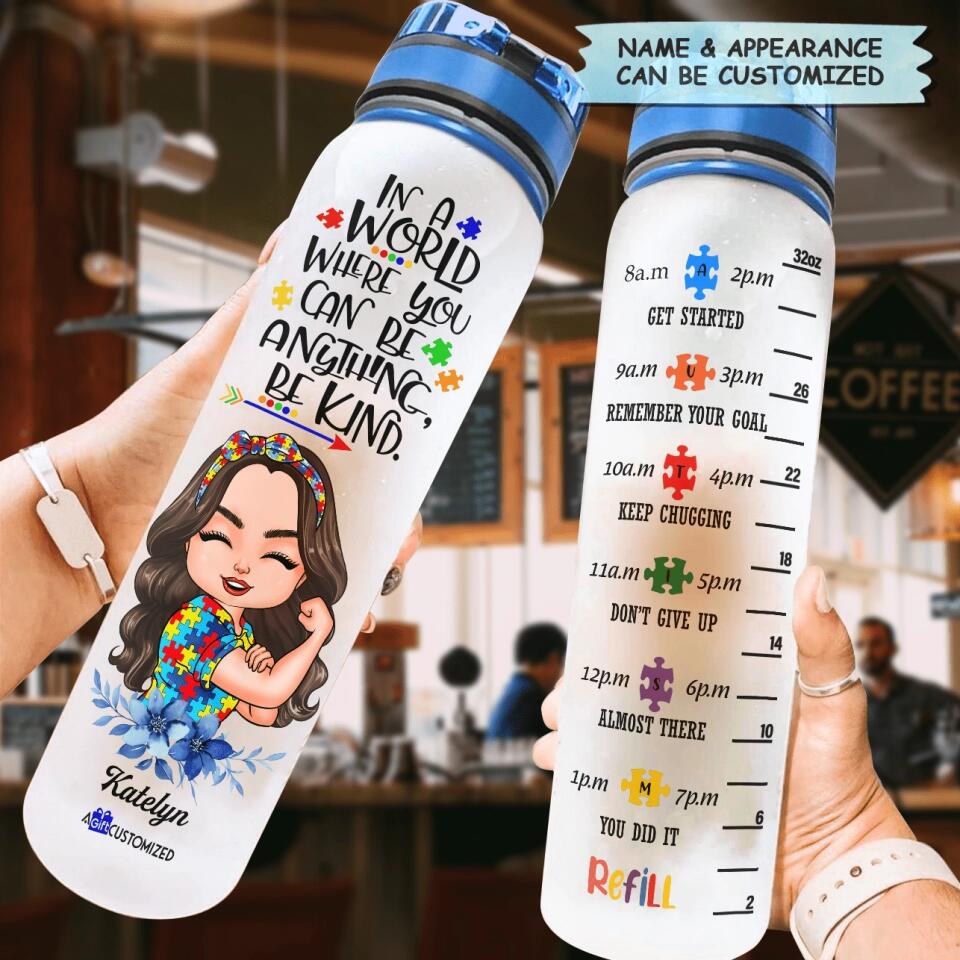 Personalized Water Tracker Bottle - Gift For AU Mom - One Lucky Mama - A  Gift Customized