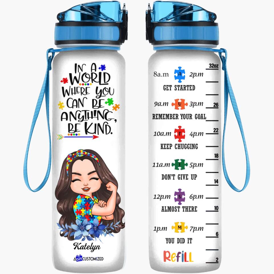 Personalized Water Tracker Bottle - Gift For AU Mom - One Lucky Mama - A  Gift Customized