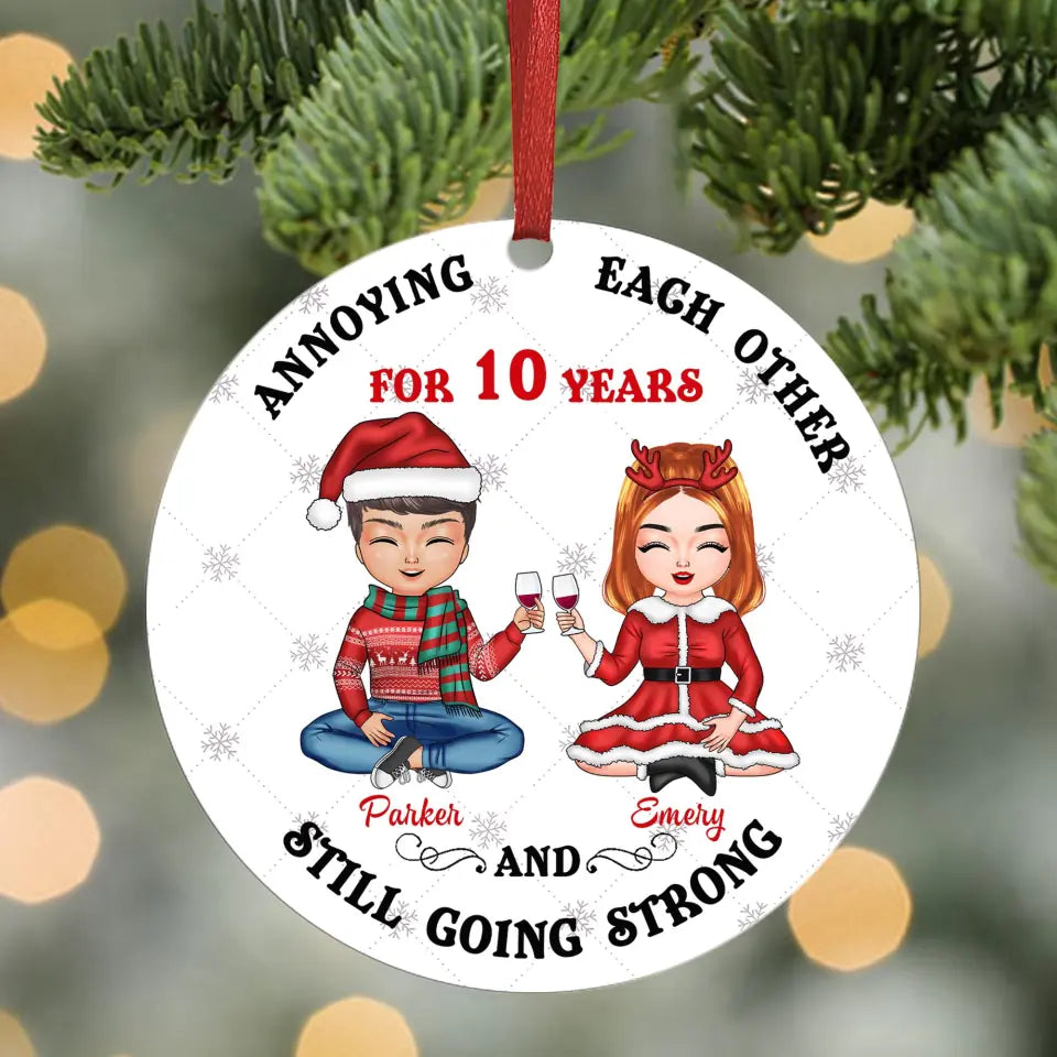 Personalized Aluminium Ornament - Gift For Couple - Annoying Each Other Christmas