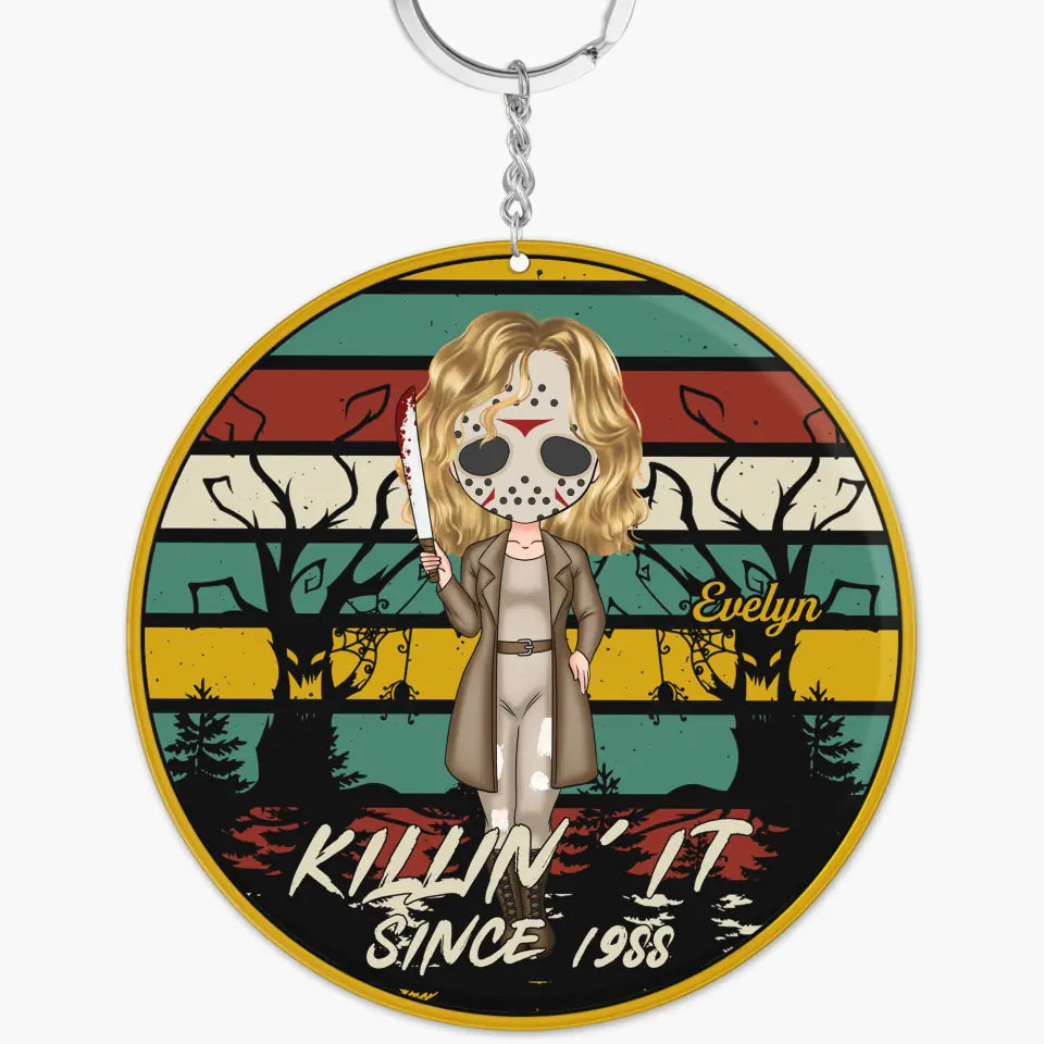 Personalized Keychain - Gift For Halloween - Killin' It