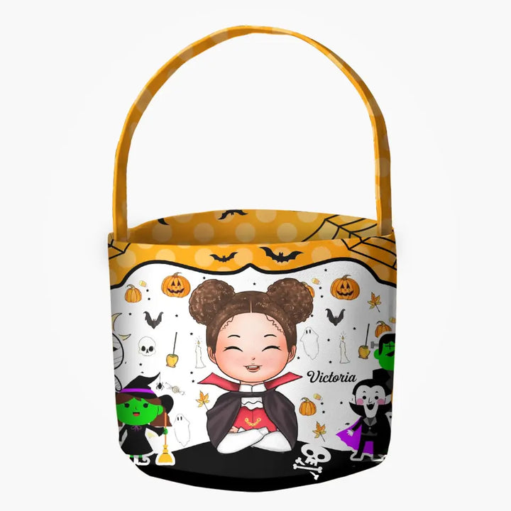 Personalized Fabric Basket - Gift For Kid - Happy Halloween