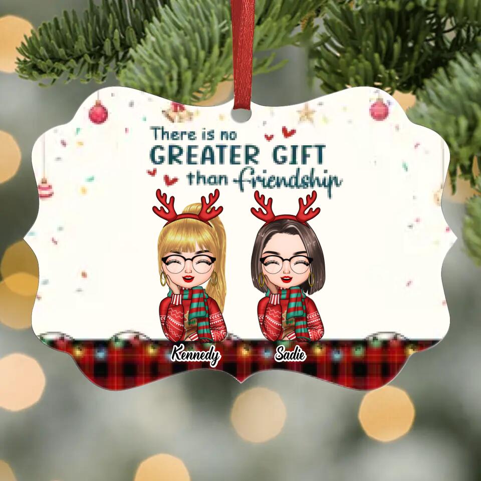 Personalized Christmas Ornament - There Is No Greater Gift Than Friendship