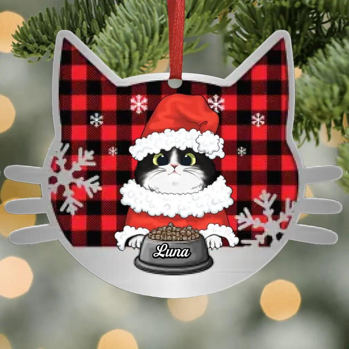 Personalized Aluminium Ornament - Gift For Cat Lover - Merry Christmas