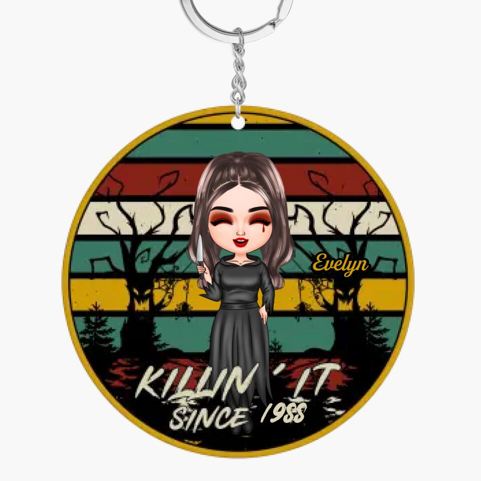 Personalized Keychain - Gift For Halloween - Killin' It