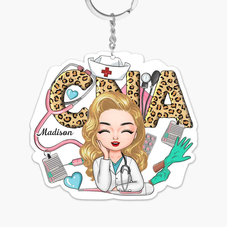 Personalized Keychain - Gift For CNA Nurse - Being A CNA