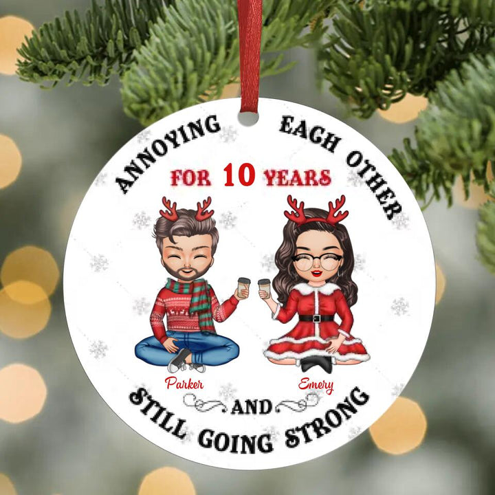 Personalized Aluminium Ornament - Gift For Couple - Annoying Each Other Christmas