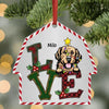 Personalized Aluminium Ornament - Gift For Dog Lover - Love Christmas