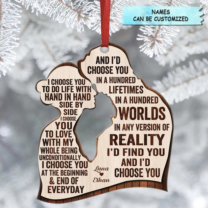 Personalized Aluminium Ornament - Gift For Couple - I Had You And You Had Me