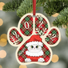 Personalized Aluminium Ornament - Gift For Cat Lover - Meowy Christmas