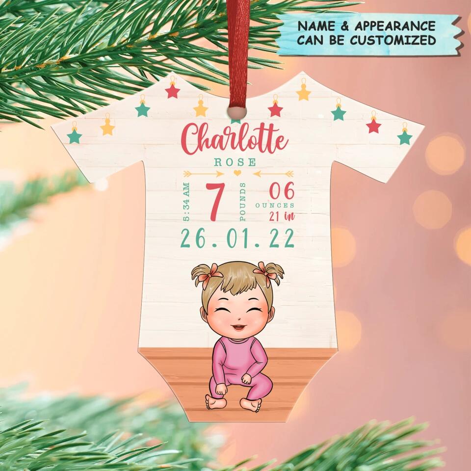 Personalized Aluminium Ornament - Gift For Baby - First Christmas