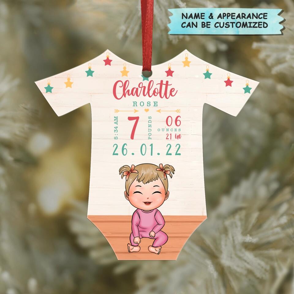 Personalized Aluminium Ornament - Gift For Baby - First Christmas