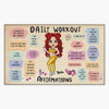 Personalized Doormat - Gift For Gym Lover - My Daily Workout Affirmations