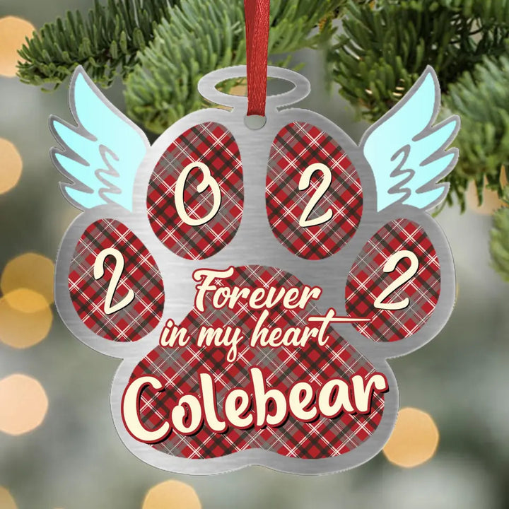 Personalized Aluminium Ornament - Gift For Dog Lover - Forever In My Heart