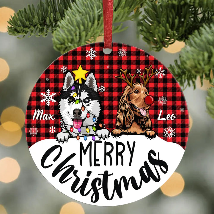 Personalized Aluminium Ornament - Gift For Dog Lover - Merry Christmas