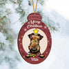 Personalized Wood Ornament - Gift For Dog Lover - Merry Christmas Everyone