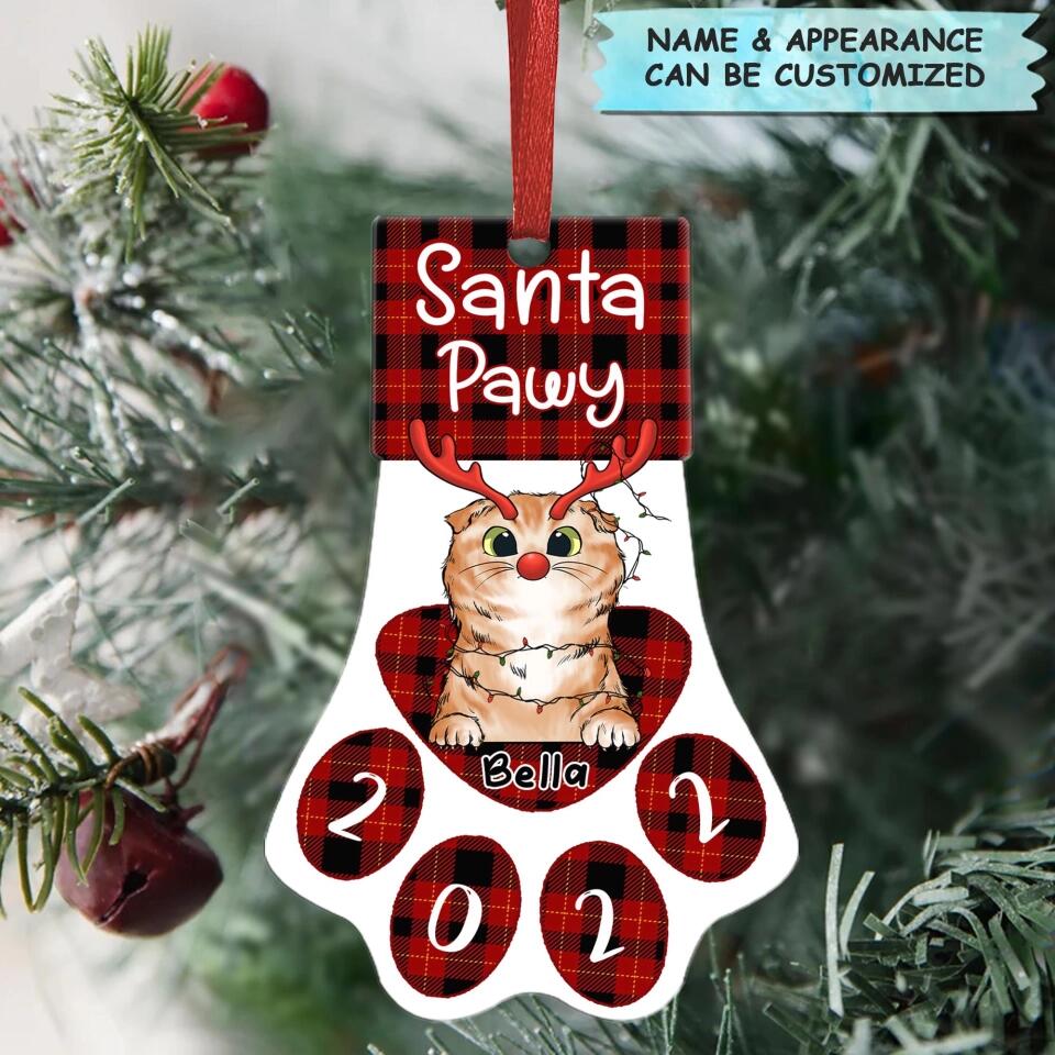 Personalized Aluminium Ornament - Gift For Cat Lover - Cat Stocking Christmas