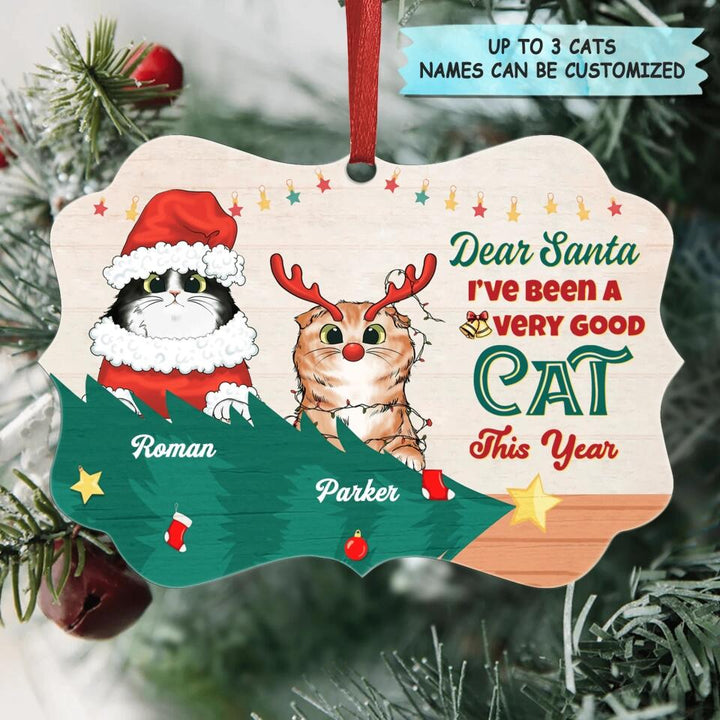 Personalized Aluminium Ornament - Gift For Cat Lover - I've Been A Very Good Cat This Year