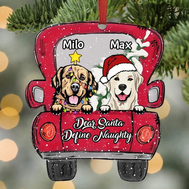 Personalized Aluminium Ornament - Gift For Dog Lover - Dear Santa